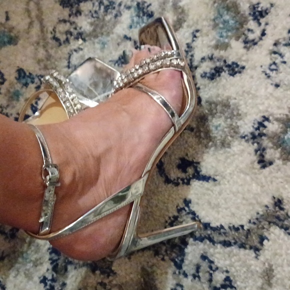Antonio Melani Faithe Ankle Strap Rhinestone Jewel Detail Heeled Sandals NWT - Picture 6 of 15